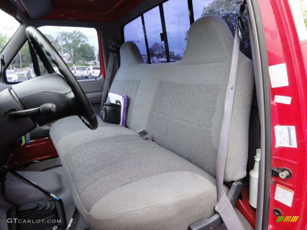 Grey Interior 1995 Ford F350 XL Regular Cab 4x4 Plow Truck Photo #64911077