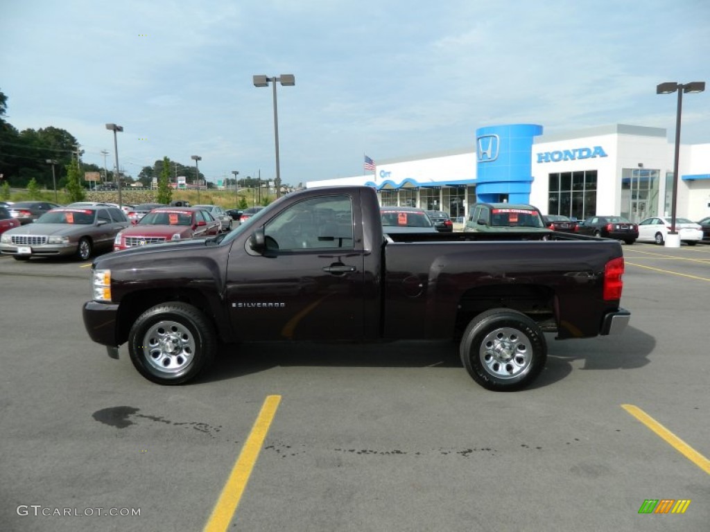 2009 Silverado 1500 LS Regular Cab - Dark Cherry Red Metallic / Dark Titanium photo #2