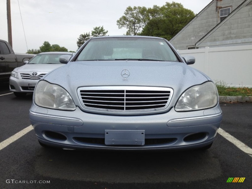 2000 S 500 Sedan - Horizon Blue Metallic / Ash photo #2