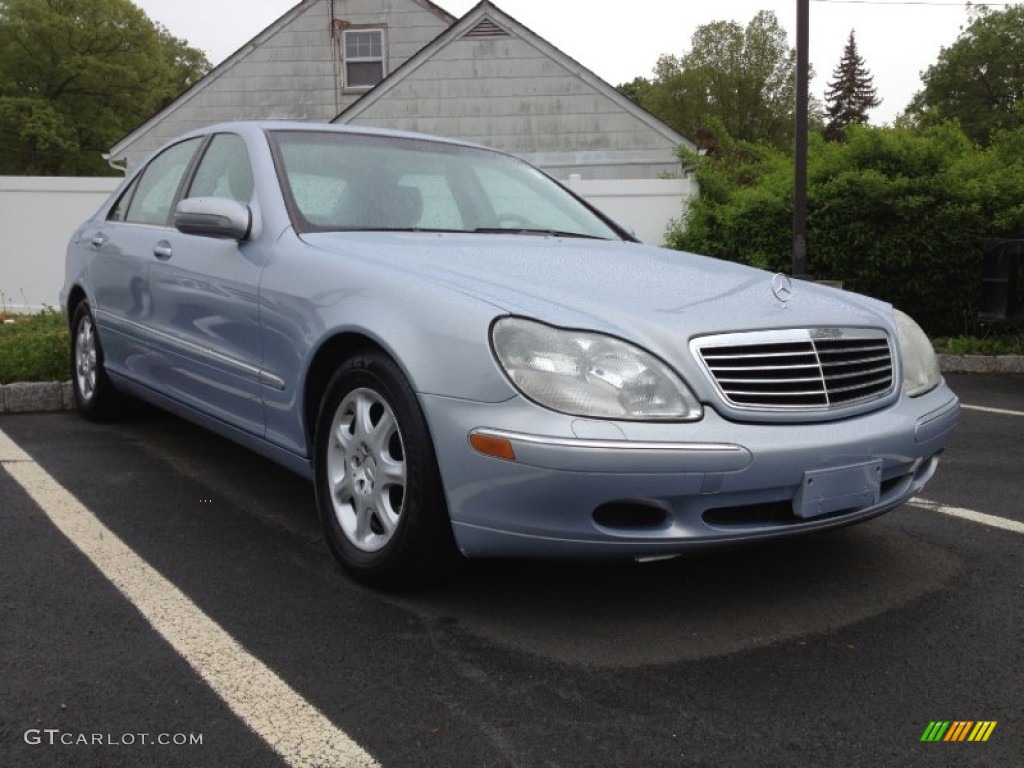 2000 S 500 Sedan - Horizon Blue Metallic / Ash photo #3