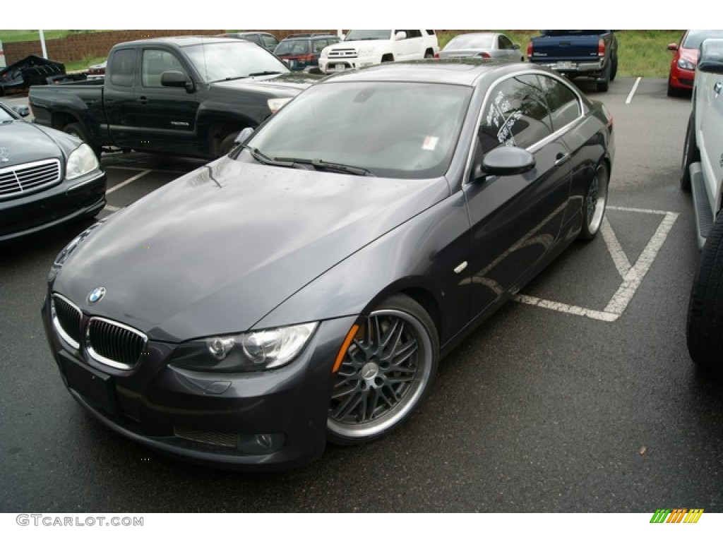 2007 3 Series 335i Coupe - Sparkling Graphite Metallic / Black photo #4