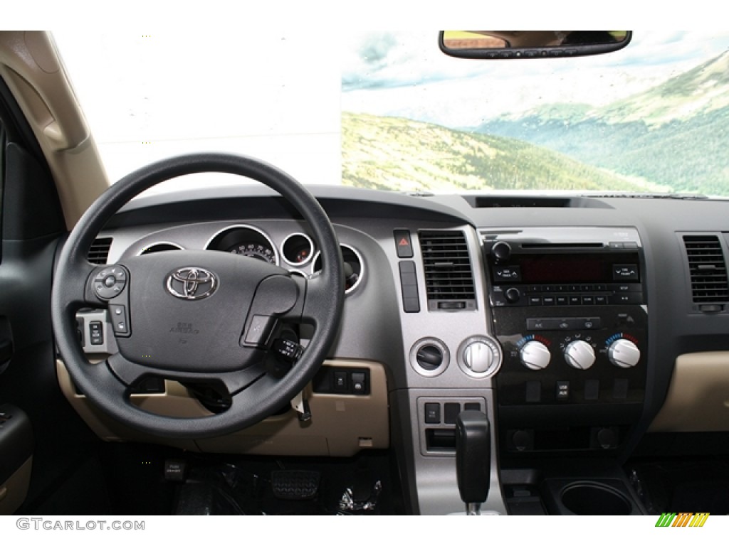 2012 Tundra CrewMax 4x4 - Super White / Sand Beige photo #9