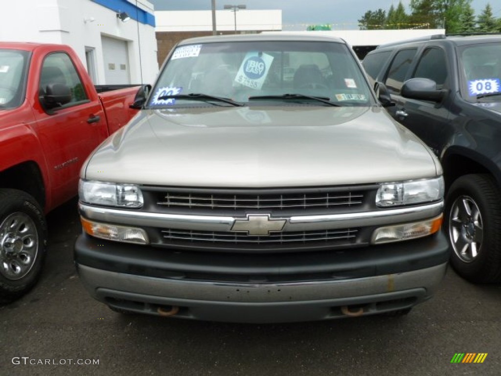 2000 Silverado 1500 LS Regular Cab 4x4 - Light Pewter Metallic / Graphite photo #2