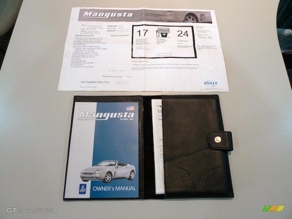 2000 Qvale Mangusta Standard Mangusta Model Books/Manuals Photos
