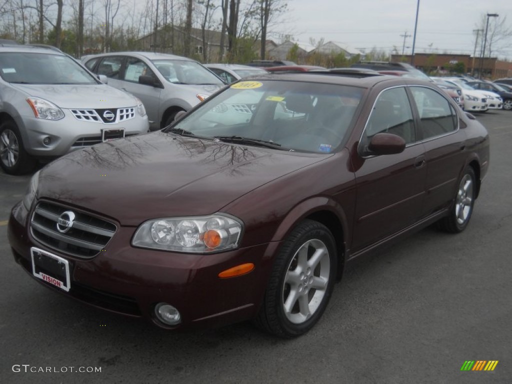 2003 Maxima SE - Merlot Red / Black photo #1