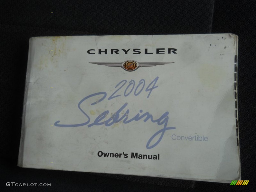 2004 Chrysler Sebring LX Convertible Books/Manuals Photo #64916367
