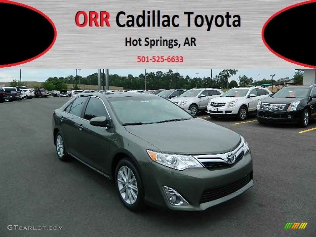 2012 Camry XLE - Cypress Green Pearl / Ash photo #1