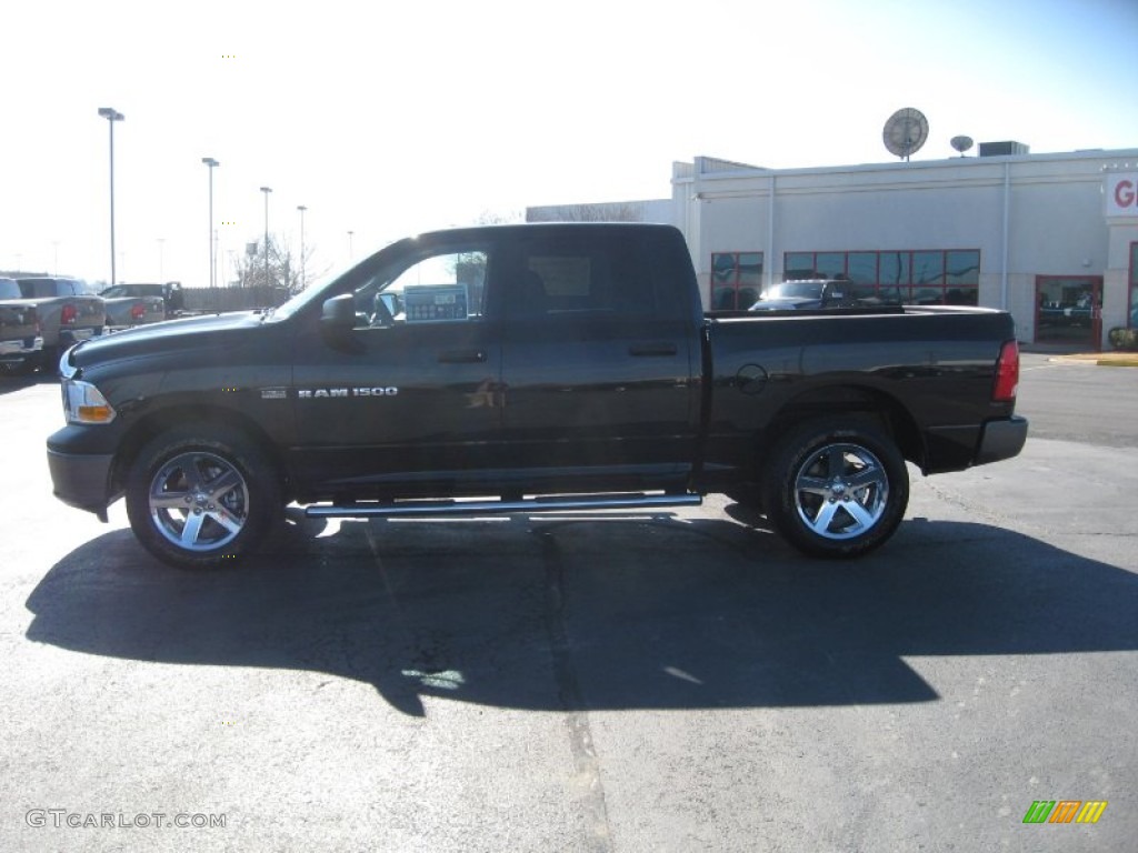 2011 Ram 1500 ST Crew Cab 4x4 - Brilliant Black Crystal Pearl / Dark Slate Gray/Medium Graystone photo #8