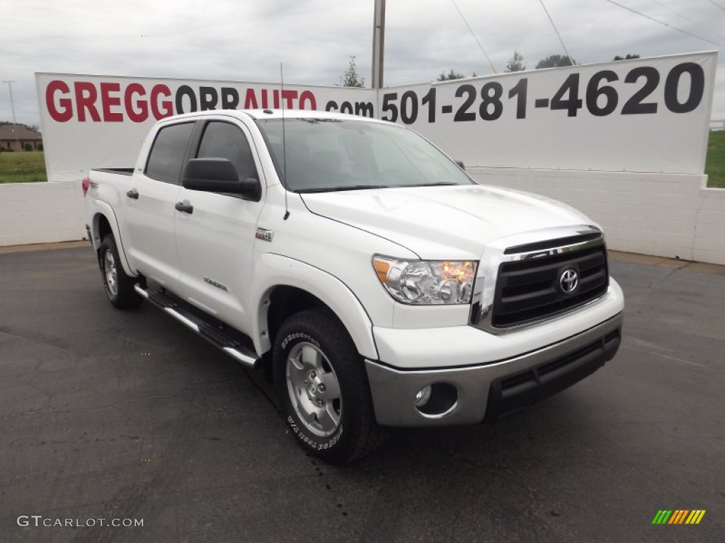 2012 Tundra TRD CrewMax 4x4 - Super White / Graphite photo #1