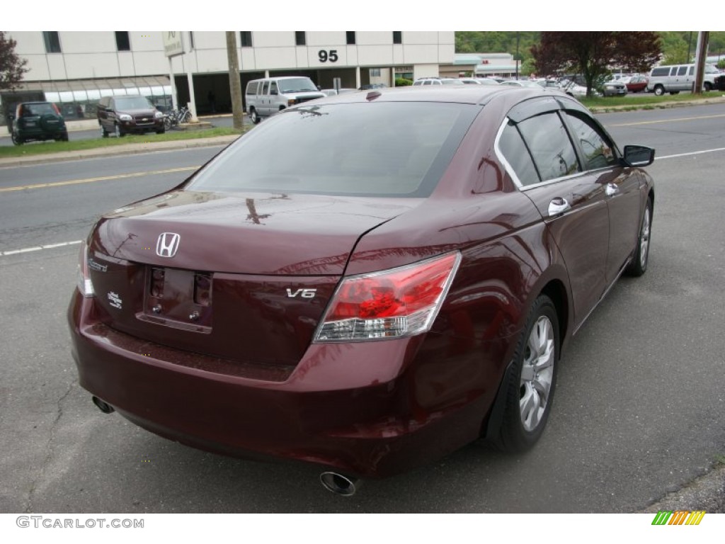 2008 Accord EX-L V6 Sedan - Basque Red Pearl / Gray photo #4