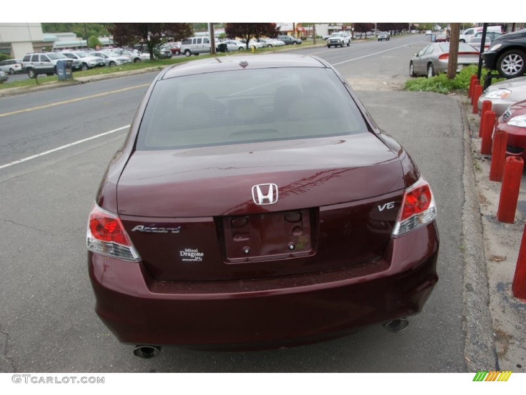 2008 Accord EX-L V6 Sedan - Basque Red Pearl / Gray photo #5