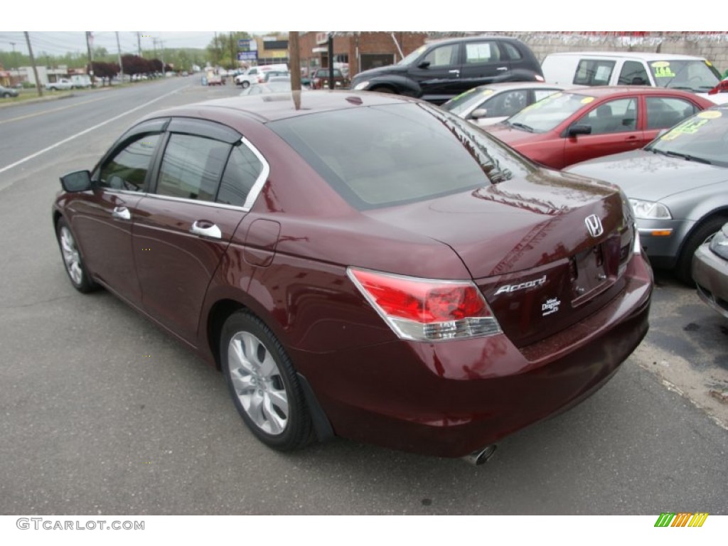 2008 Accord EX-L V6 Sedan - Basque Red Pearl / Gray photo #7