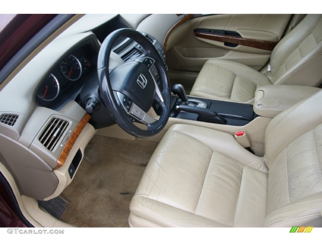 2008 Accord EX-L V6 Sedan - Basque Red Pearl / Gray photo #9