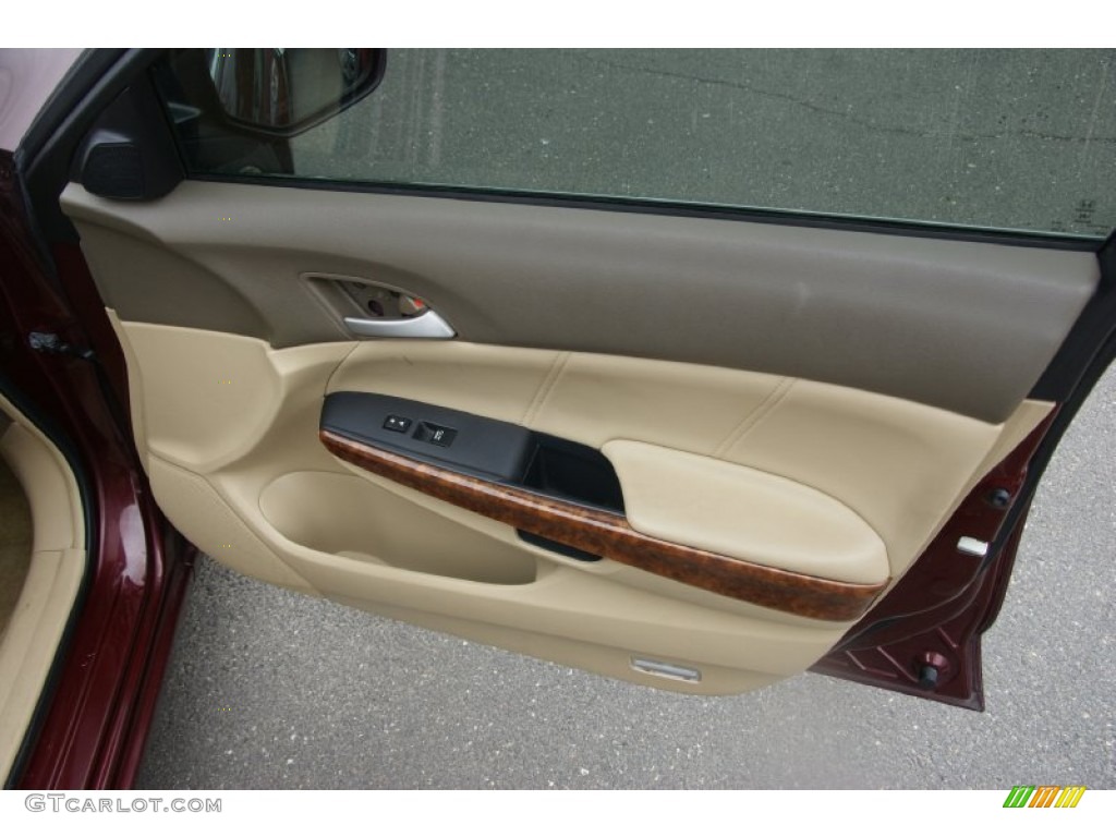 2008 Accord EX-L V6 Sedan - Basque Red Pearl / Gray photo #18