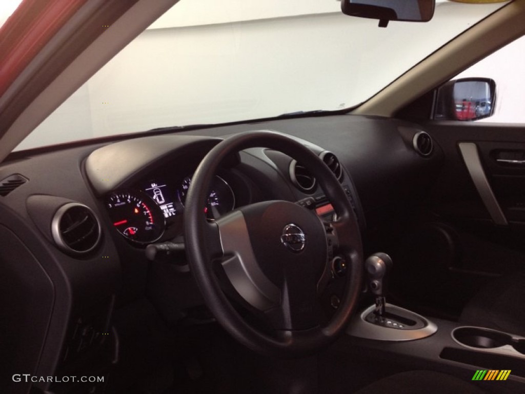 2011 Rogue S AWD - Cayenne Red / Black photo #16