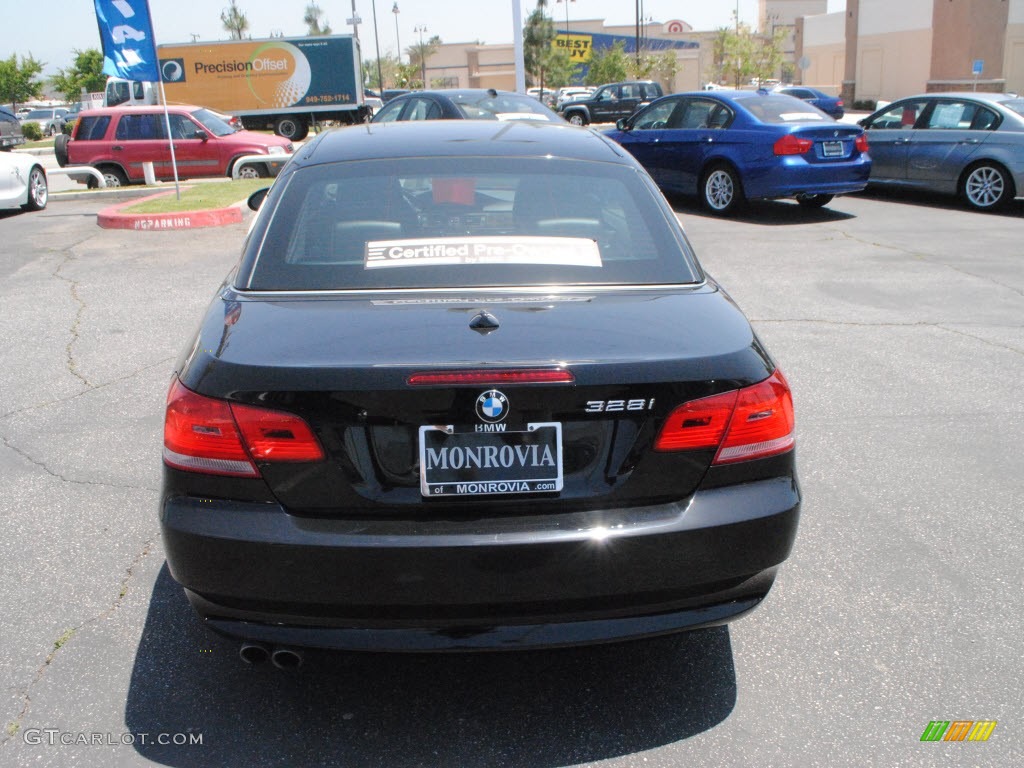 2009 3 Series 328i Convertible - Black Sapphire Metallic / Black photo #9