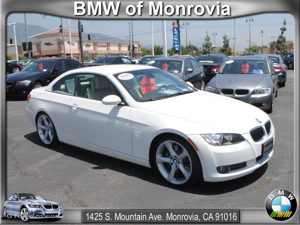 2009 3 Series 335i Convertible - Alpine White / Cream Beige Dakota Leather photo #1