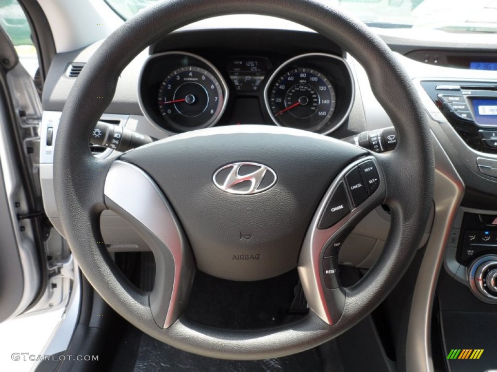 2013 Hyundai Elantra GLS Gray Steering Wheel Photo #64922996