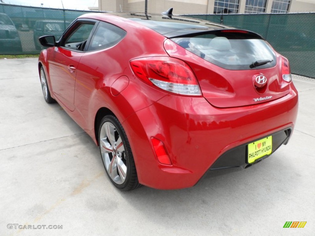 2012 Veloster  - Boston Red / Gray photo #5