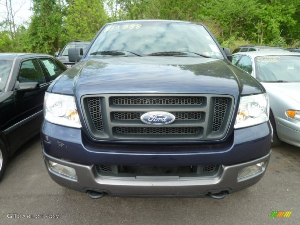 2005 F150 FX4 SuperCab 4x4 - True Blue Metallic / Medium Flint/Dark Flint Grey photo #6