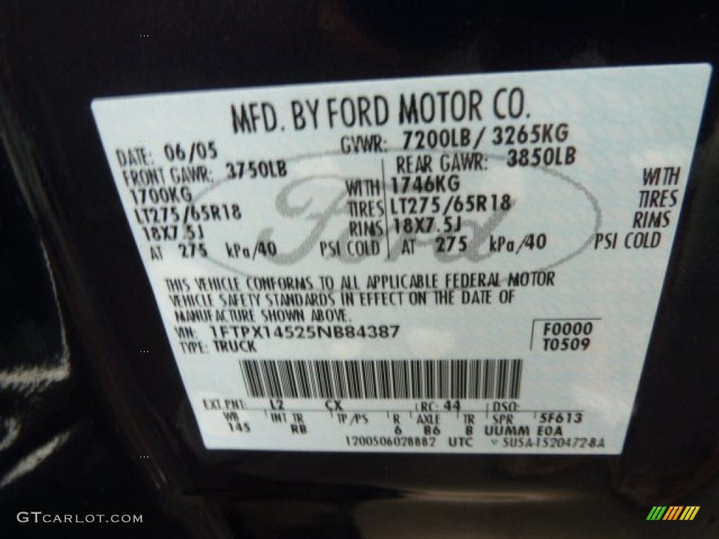 2005 F150 FX4 SuperCab 4x4 - True Blue Metallic / Medium Flint/Dark Flint Grey photo #14