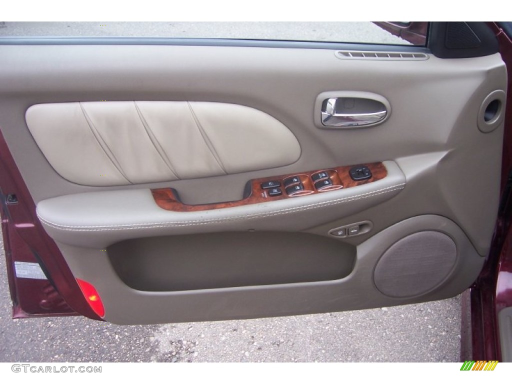 2002 Sonata LX V6 - Ruby Red / Beige photo #8