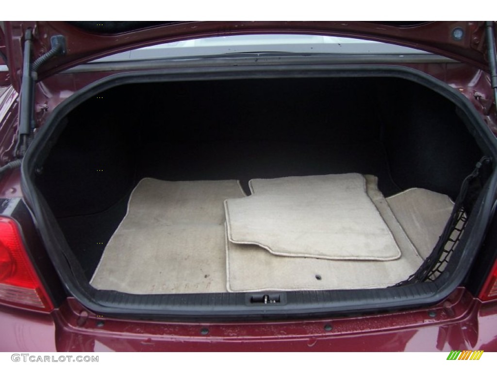2002 Sonata LX V6 - Ruby Red / Beige photo #17
