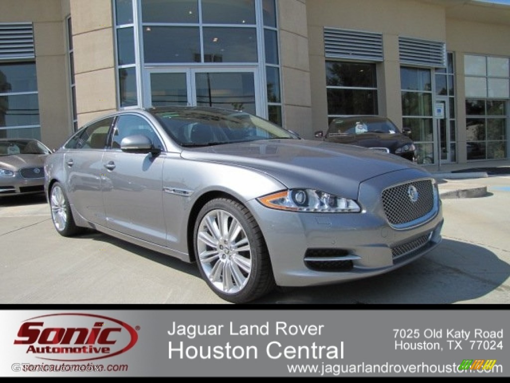 2012 XJ XJL Portfolio - Lunar Grey Metallic / Jet photo #1