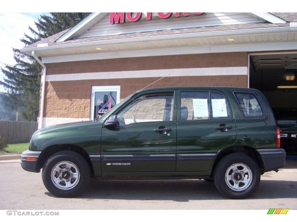 2000 Tracker 4WD Hard Top - Medium Green Metallic / Medium Gray photo #2