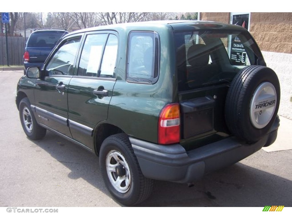 2000 Tracker 4WD Hard Top - Medium Green Metallic / Medium Gray photo #7