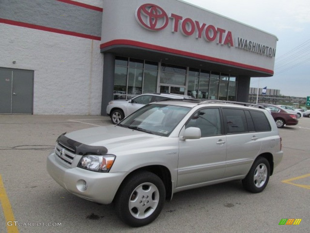 2004 Highlander Limited V6 4WD - Millenium Silver Metallic / Ash photo #1