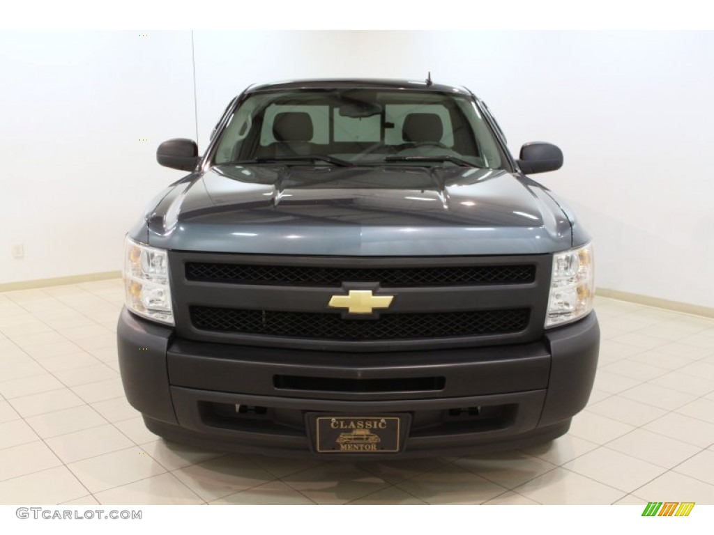 2009 Silverado 1500 Regular Cab - Blue Granite Metallic / Dark Titanium photo #2