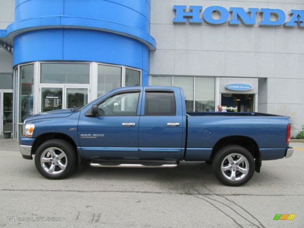 2006 Ram 1500 SLT Quad Cab 4x4 - Atlantic Blue Pearl / Medium Slate Gray photo #5