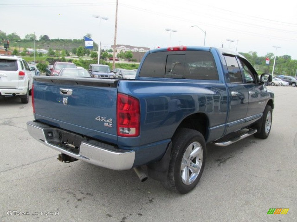 2006 Ram 1500 SLT Quad Cab 4x4 - Atlantic Blue Pearl / Medium Slate Gray photo #7