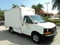 White - Savana Cutaway 3500 Commercial Moving Truck Photo No. 2