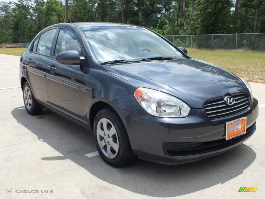 2008 Accent GLS Sedan - Charcoal Gray / Gray photo #1