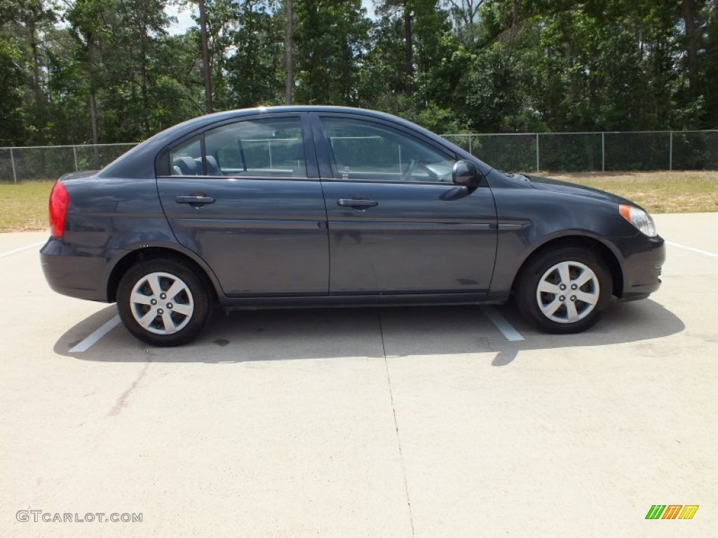 2008 Accent GLS Sedan - Charcoal Gray / Gray photo #2