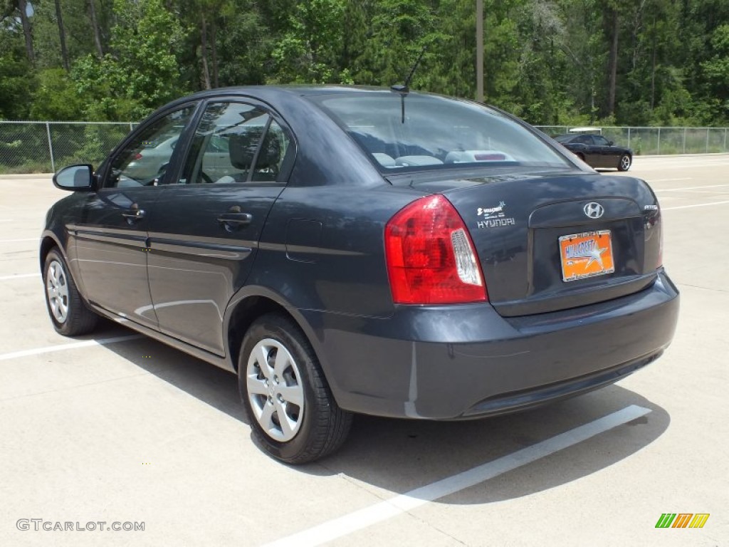 2008 Accent GLS Sedan - Charcoal Gray / Gray photo #7