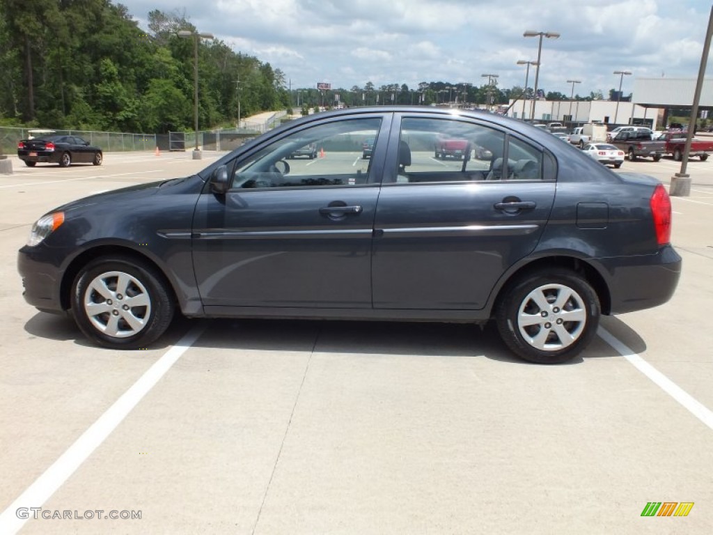 2008 Accent GLS Sedan - Charcoal Gray / Gray photo #8