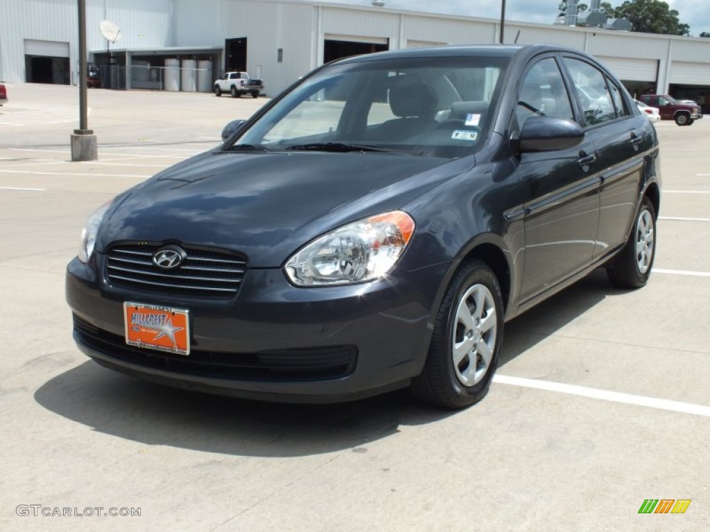 2008 Accent GLS Sedan - Charcoal Gray / Gray photo #9