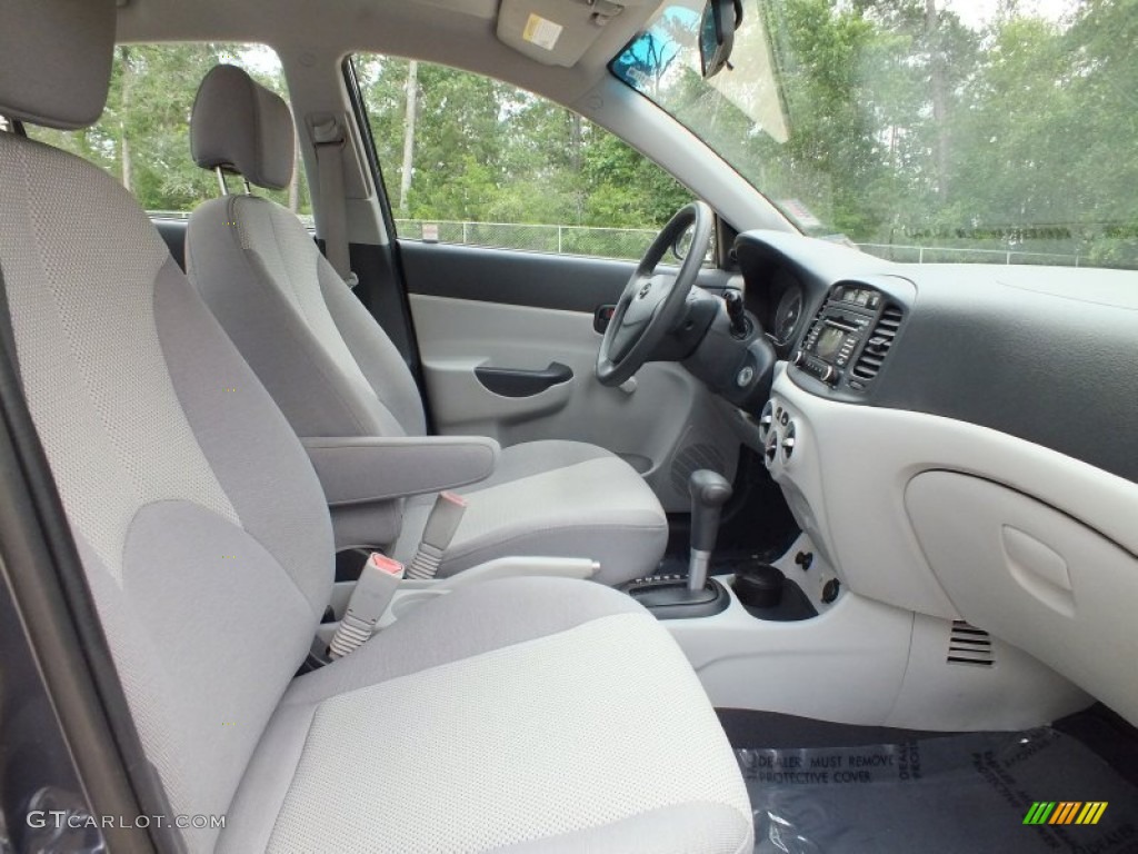 2008 Accent GLS Sedan - Charcoal Gray / Gray photo #25