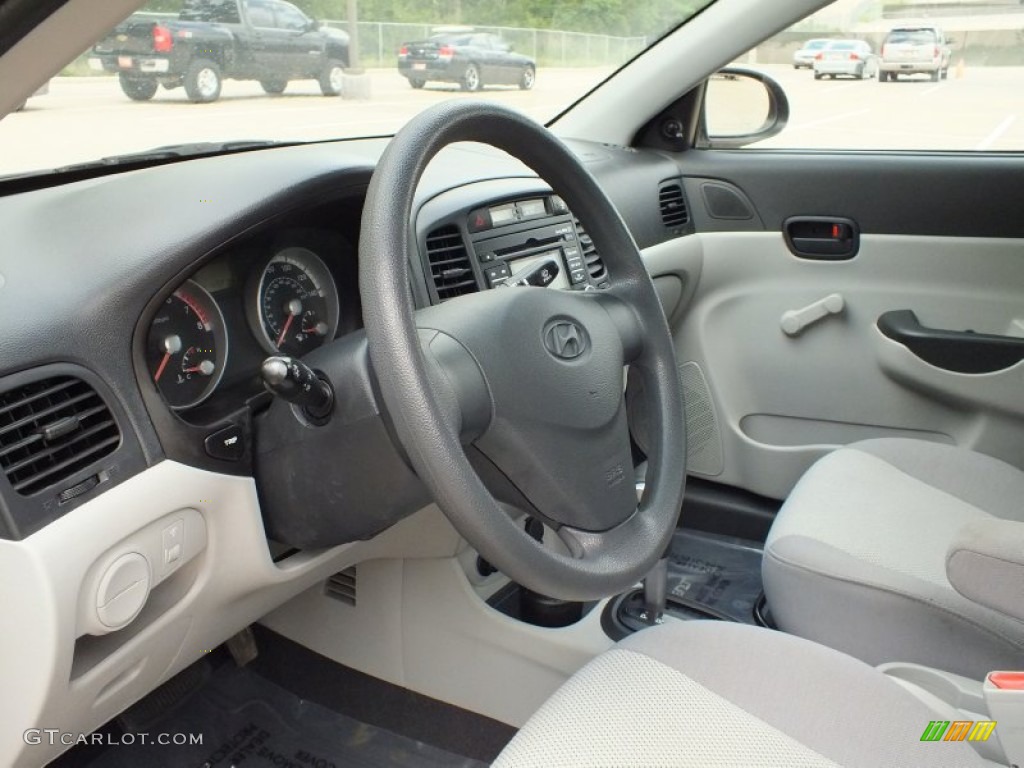 2008 Accent GLS Sedan - Charcoal Gray / Gray photo #28