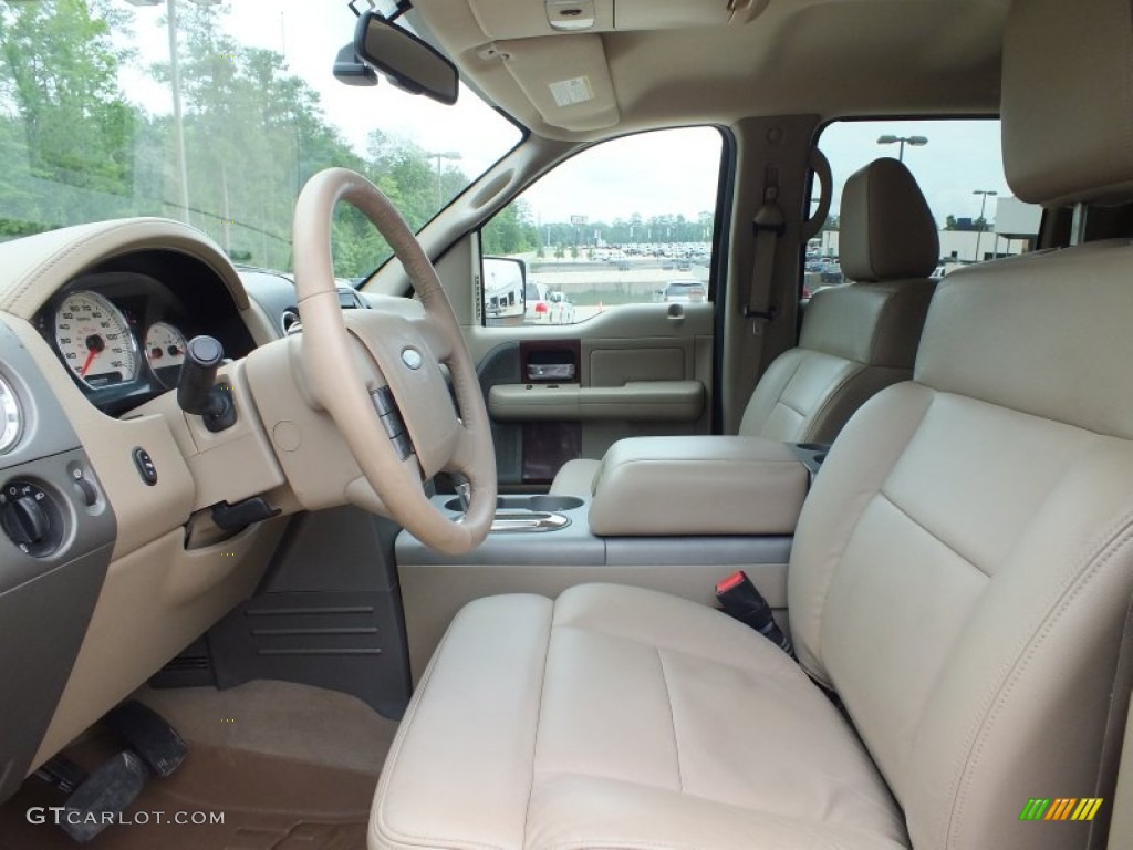 2006 F150 Lariat SuperCrew 4x4 - Oxford White / Tan photo #3