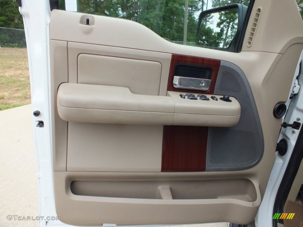 2006 F150 Lariat SuperCrew 4x4 - Oxford White / Tan photo #16