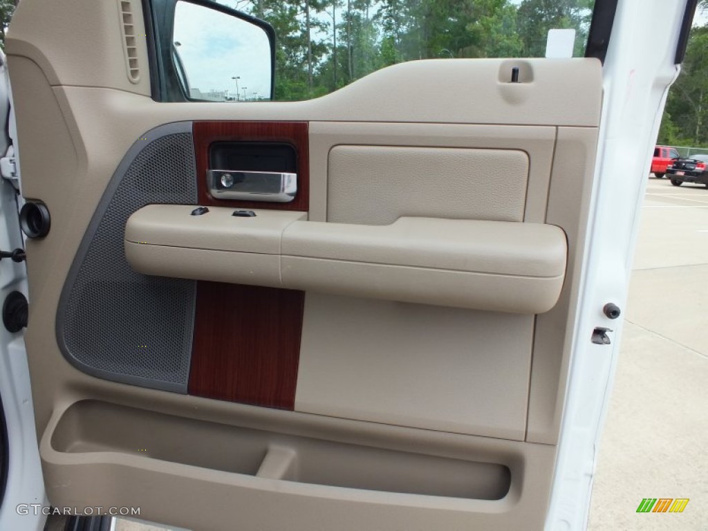 2006 F150 Lariat SuperCrew 4x4 - Oxford White / Tan photo #17
