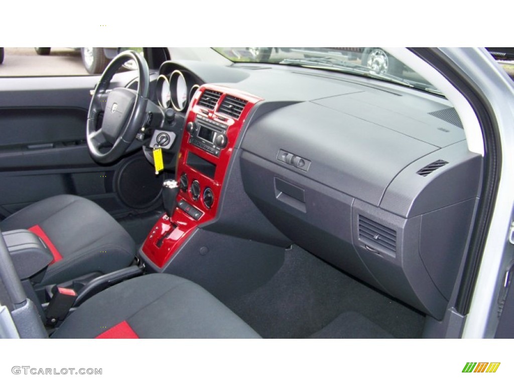 2008 Dodge Caliber R/T AWD Dark Slate Gray/Red Dashboard Photo #64944079
