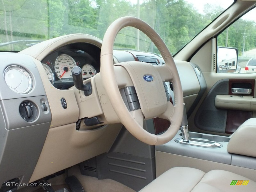 2006 F150 Lariat SuperCrew 4x4 - Oxford White / Tan photo #31