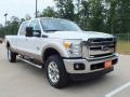 2012 White Platinum Metallic Tri-Coat Ford F350 Super Duty Lariat Crew Cab 4x4  photo #1