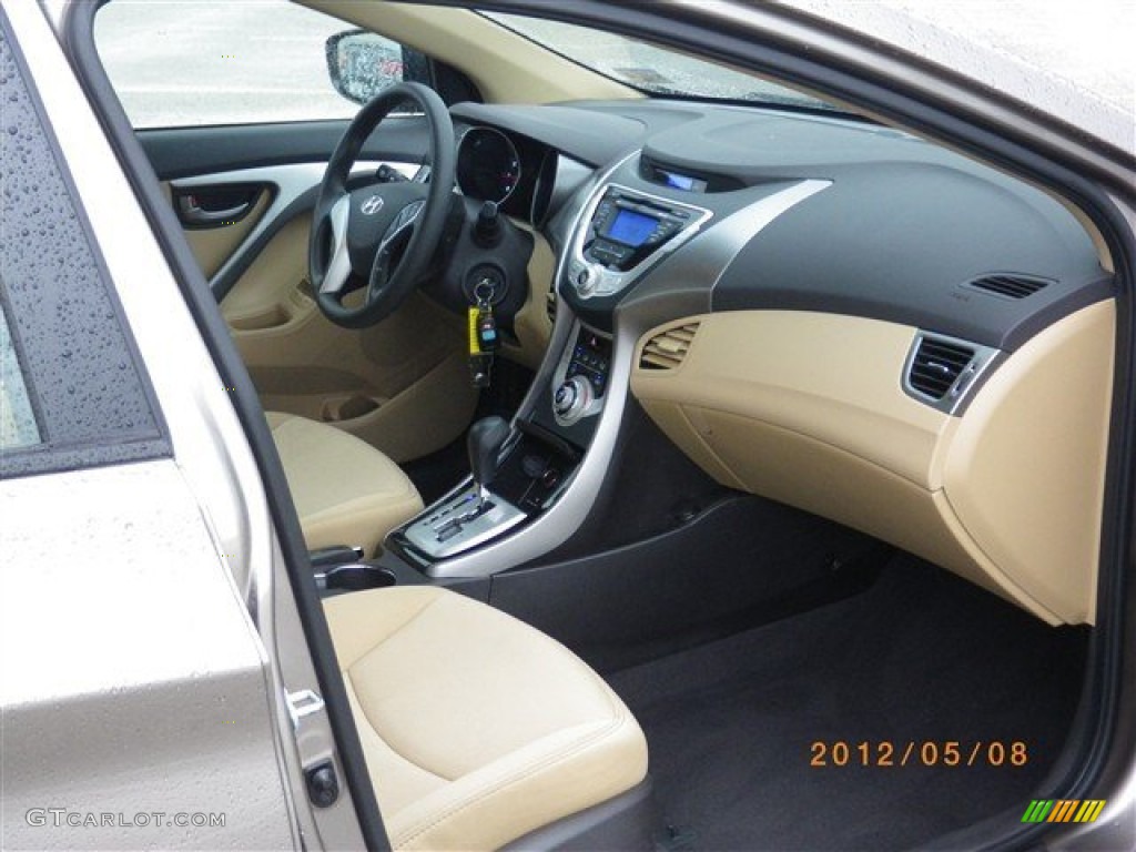 2012 Elantra GLS - Desert Bronze / Beige photo #8