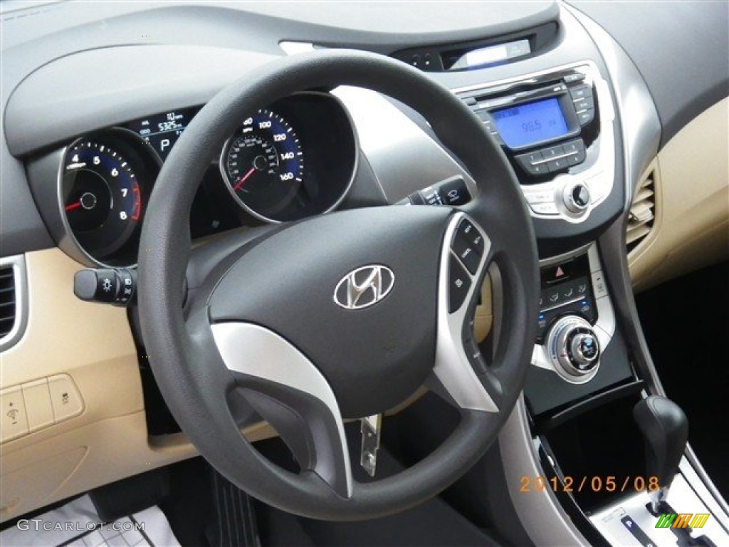 2012 Elantra GLS - Desert Bronze / Beige photo #13